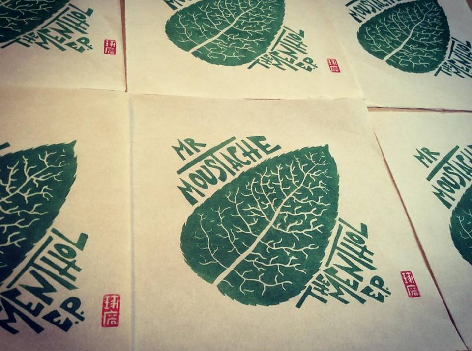 The Menthol E.P. Impression au baren sur papier washi.